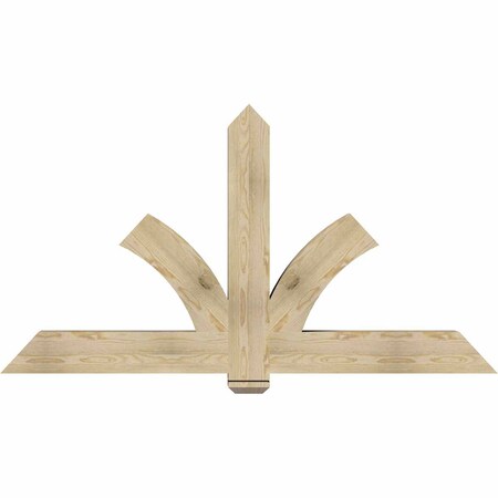 Ekena Millwork Redmond Rough Sawn Timber Gable Bracket, Douglas Fir, 72"W x 39"H x 6"D x 6"F, 13/12 Pitch GBW072X39X0606RED00RDF